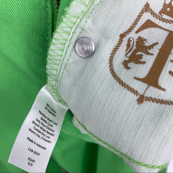 Talbots Capri Pant Signature Flare Crop Green Jean - Picture 12 of 12